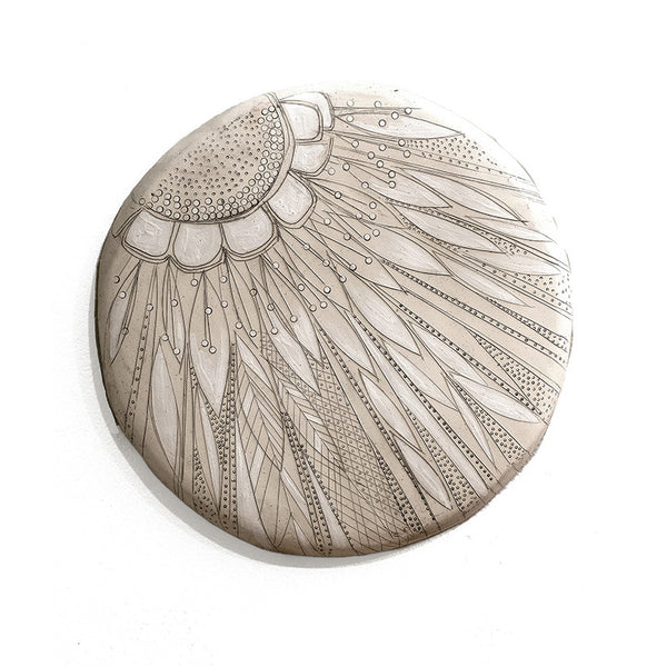 Sunflower Radial Ceramic Wall Piece