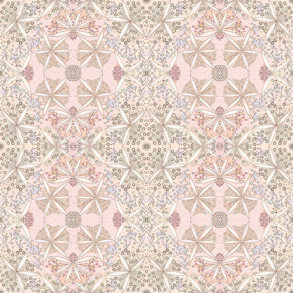 Bloomful Geometry Matte Wallpaper Wisteria