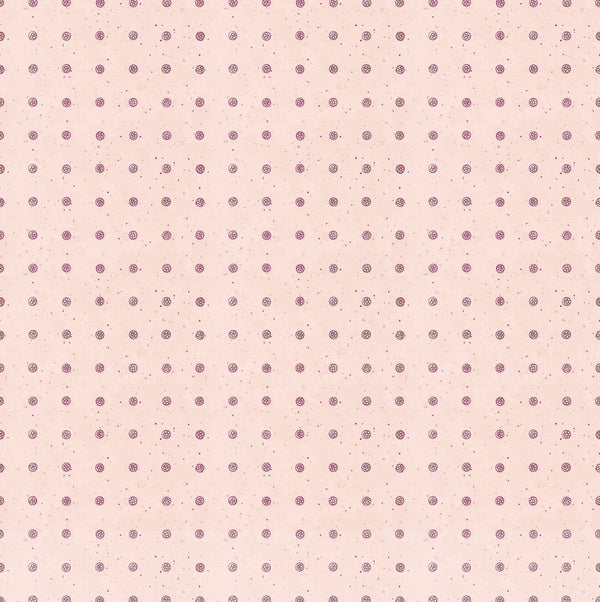 Peg Dot Matte Wallpaper Soft Raspberry