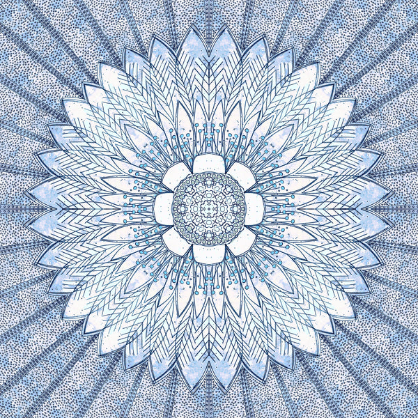 Sunflower Radiance Matte Wallpaper Cobalt